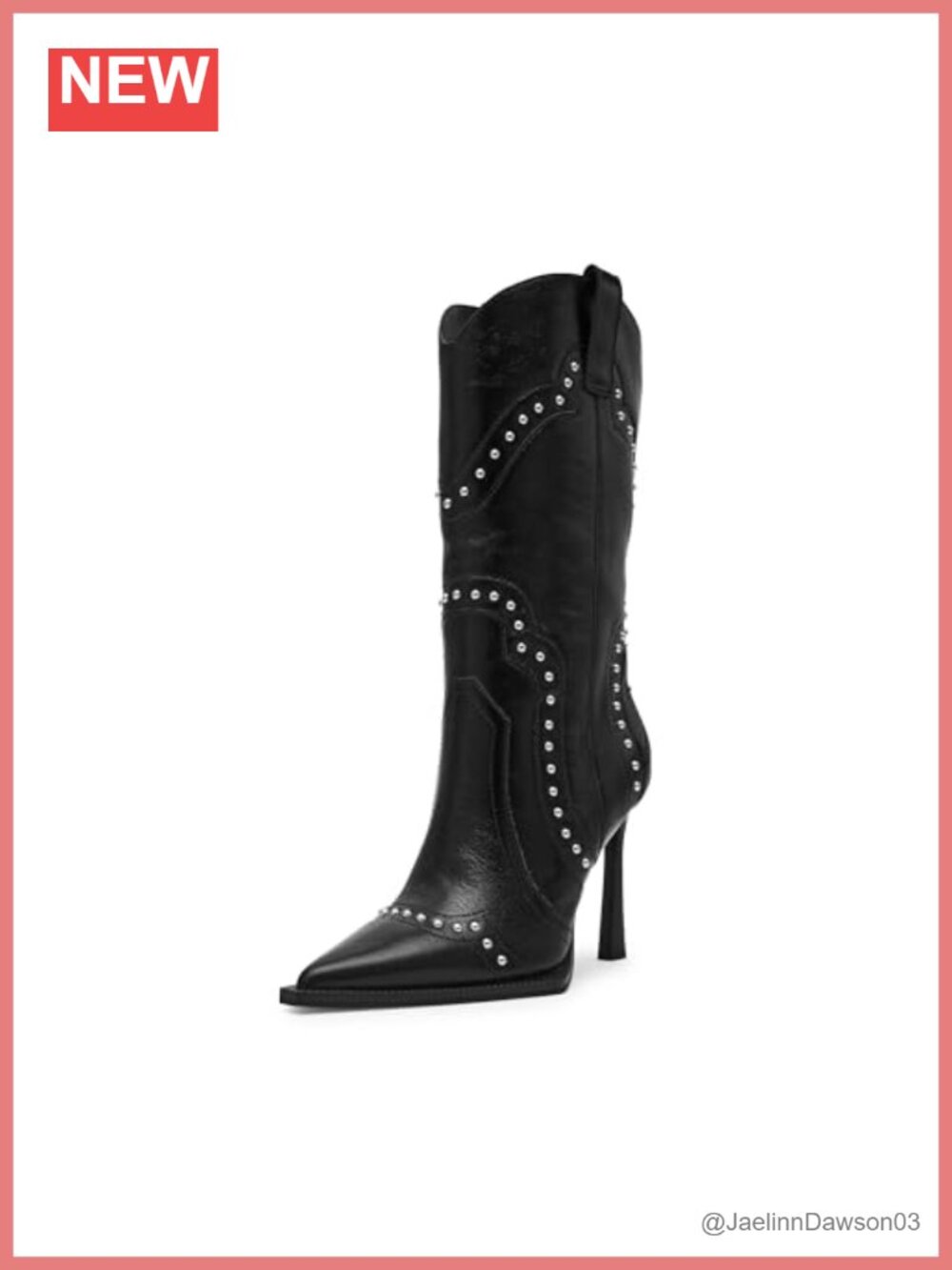 Western Boot Embroidery Pointed Toe Pull On Leather